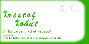 kristof kohut business card