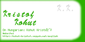 kristof kohut business card